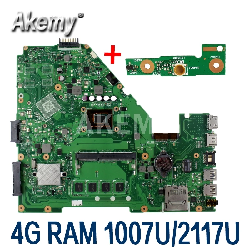 Akemy X550CC материнская плата для ноутбука For Asus X550CA X550CL R510C Y581C X550C оригинальная 4GB-RAM
