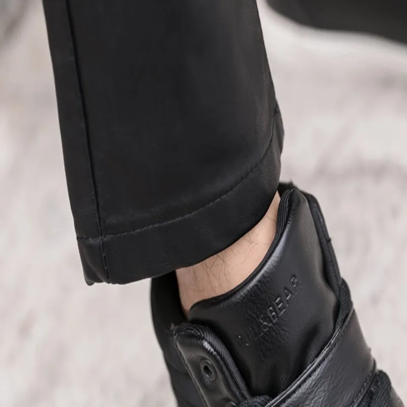 YASUGUOJI Горячая Tide черные кожаные брюки мужские брюки из искусственной кожи Мужская модная одежда кожаные джинсы хип-хоп узкие штаны, мужские брюки