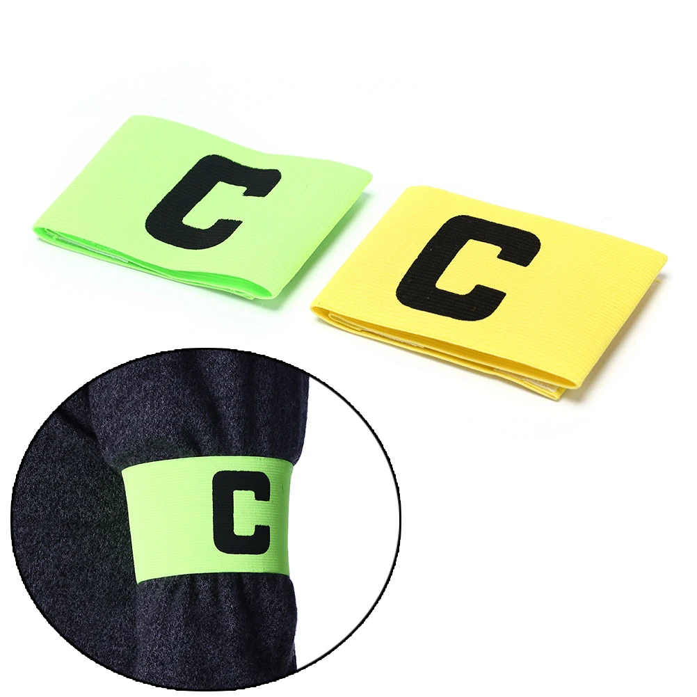 1PCS Professional Football Fluorescent Captain Armband Competition Soccer Arm Band Leader Sports Match 2 Colors