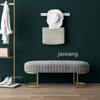 

Lady Soft Velvet Bed Footrest Stools Ottomans Entrance-hall Shoes Stool Home Living Room Furniture Dresser Chair Pouf Footstool