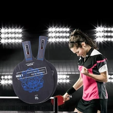 Table Tennis Paddle Ping Pong Racket Training Blade long handle short handle carbon blade pimple in with 7 layers wood baseboard