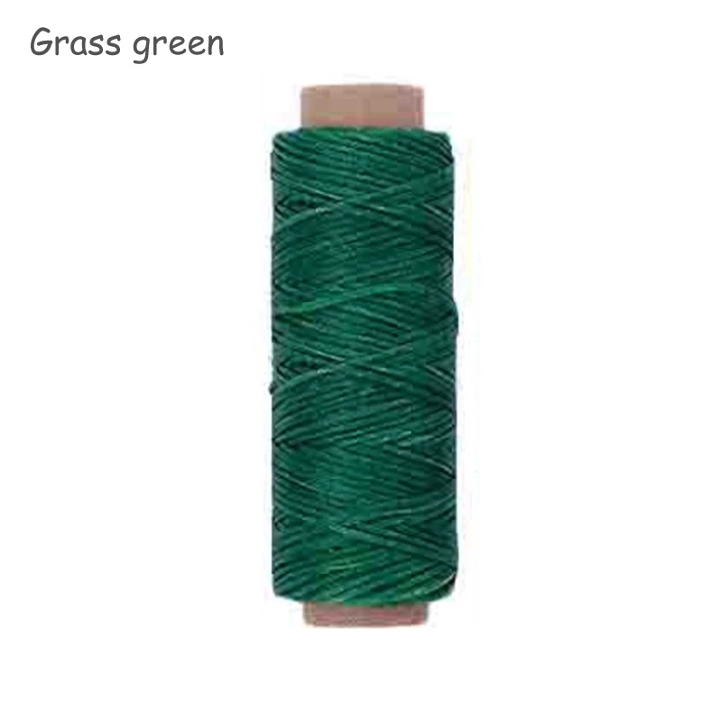50 м швейная нить швейная ткань DIY ручной работы износостойкая Кожа ремесло инструмент Воск линия швейная плоская восковая нить 150D - Цвет: grass green