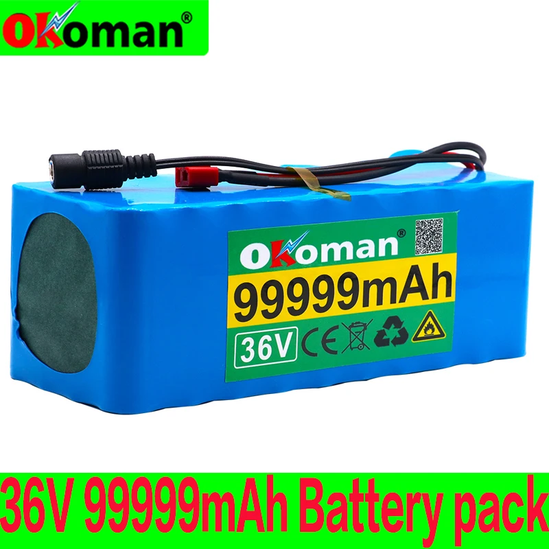 Оригинальный 10S4P е-байка 36В 99.999Ah Батарея 1000W 36V электрический велосипед 36v 99999 мА/ч