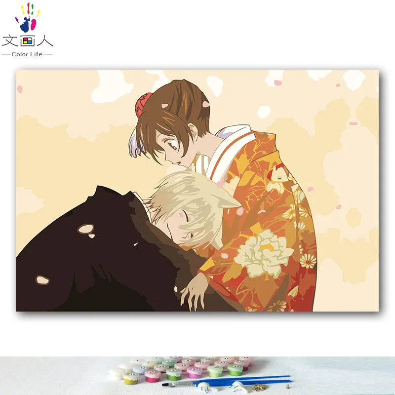 DIY colorings pictures by numbers with colors Kamisama Love Taoyuan Nanasheng picture drawing painting by numbers framed - Color: 4053