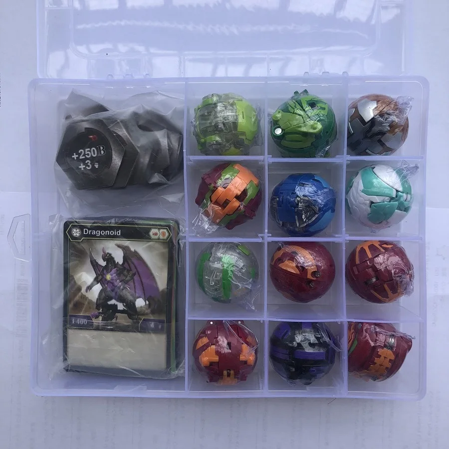 6/8/10/12Pcs Flame Unicorn Bakuganes Transformations Beyblade Fusion Con Monster Ball Gyro Athletics Collection Box Toys