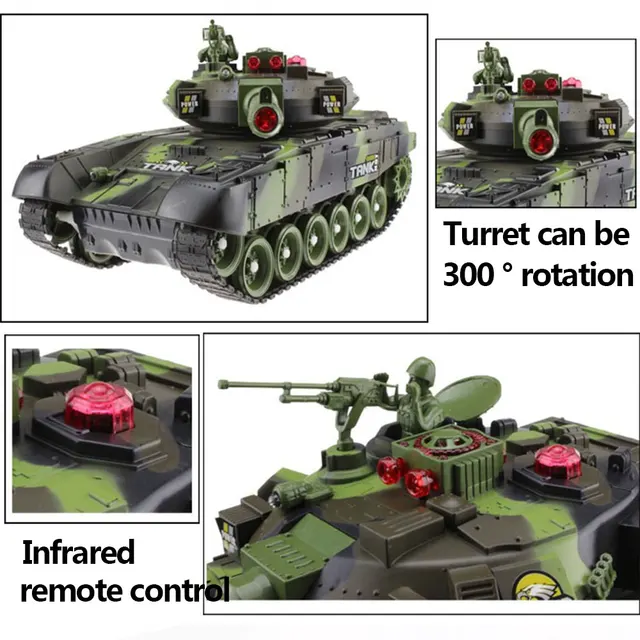 44CM 33CM Military War RC tank battle machine on control Radio control car Electric Remote controlled vehicle Gift Toys for boys 4