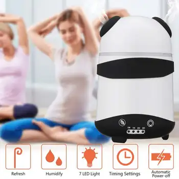 

Dual Spray Electric Air Diffuser Aromatherapy Humidifier Mist Cartoon Panda Essential Oil Diffuser Night Light Air Humidifier