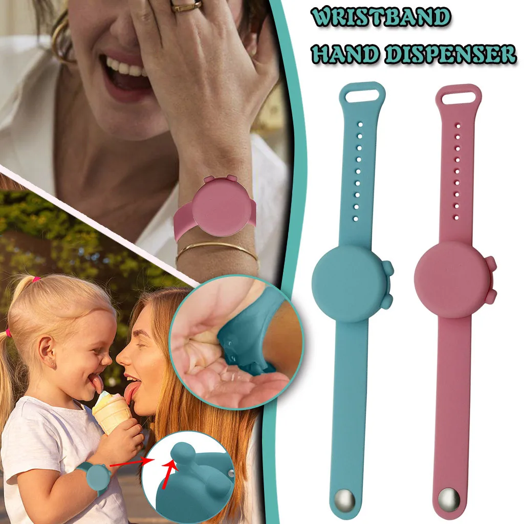 

1/2/3/5PC Adult Kid Silicone Hand Sanitizer Hand Washing Gel Alcohol Dispensed Bracelet Wrist Band + Beak Bottle