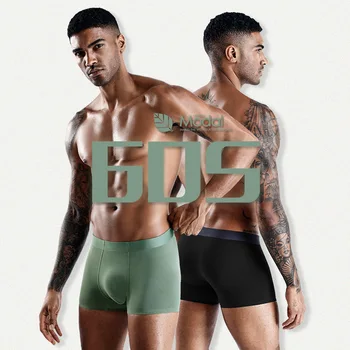 

Modal Fabric Seamless Soft Fashion Youth Man Underwear Breathable Solid Middle Waist Men Boxers Cueca Calzoncillos Underpants