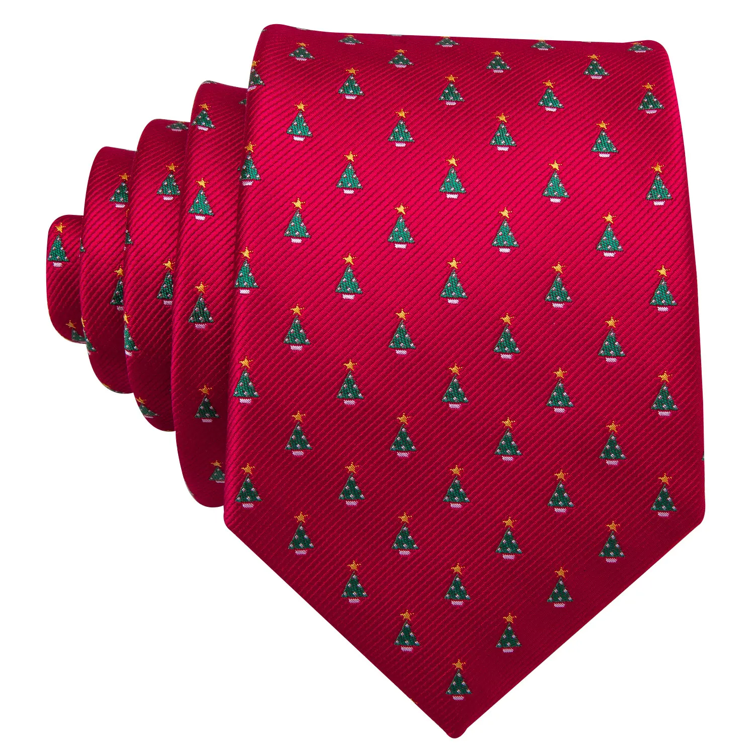 Mens Christmas Tie Christmas Red Silk Tie Hanky Set Barry.Wang Jacquard Woven Fashion Designer Neck Ties For Men Party FA-5222