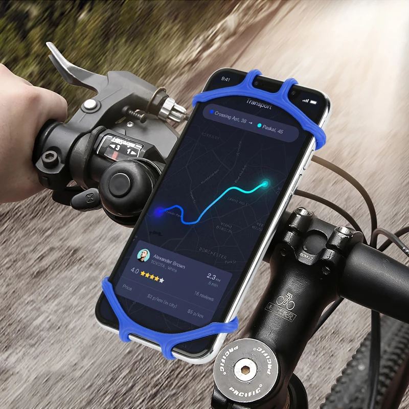 

Creative Silicone Bike Phone Holder For iPhone Bicycle Motorcycl Elastic Strap For Mobile Phone Cycling Cellphone Stand Bracket