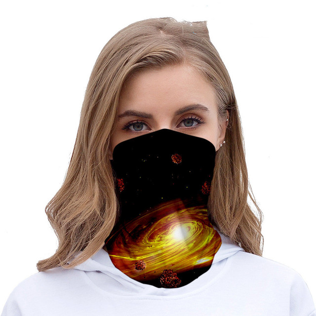 stars color seamless headscarves for men and women with ice silk sunscreen bib mask multi-functional sports magic headscarve