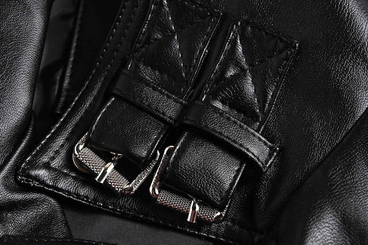 Мужская кожаная мотоциклетная куртка в стиле панк тонкая Chaqueta De Cuero Para Hombre