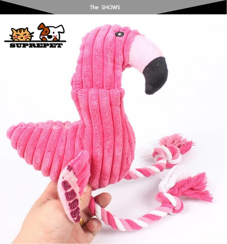 SUPREPET Горячая игрушка для домашней собаки жевательно-кусательная игрушка мягкие розовые мягкие Фламинго пищалка собака жевательная игрушка для маленьких и крупных собак товары для щенков