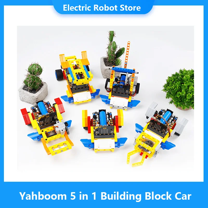 Yahboom 5 in 1 Building Block Running: BBC Micro  APP   ִ Ʈ κ ī ŰƮ: bit V2