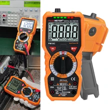 PEAKMETER Digital Multimeter PM18C with True RMS AC/DC Voltage Resistance Capacitance Frequency Temperature NCV Tester multi function mini digital multimeter bside adm66 62 auto range true dc ac voltage current temperature capacitance diode tester