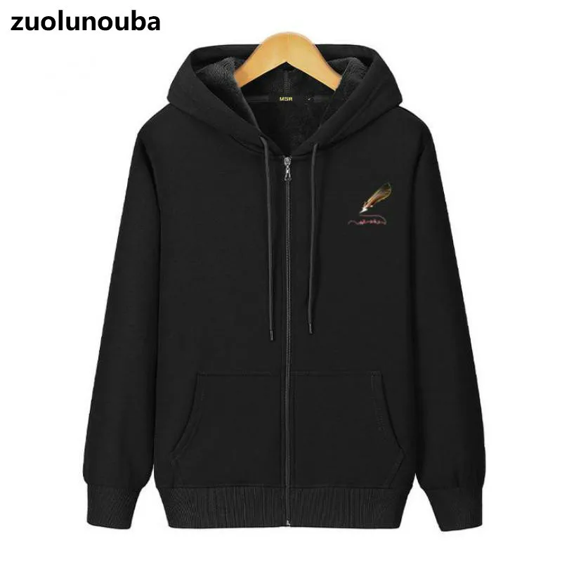 

Осенне-зимняя хлопковая куртка, мягкая внутри, бархатная, толстая, повседневная, свободная, на молнии, теплые мужские толстовки, модная мужская толстовка в стиле Харадзюку