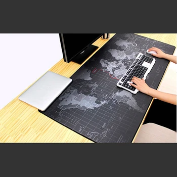 

Anti-slip World Map Pattern Large Gaming Natural Rubber Mouse Pad Keyboard Mat Desk Mousepad Waterproof Game Mouse Keyboard Pad