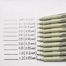 15 Sipa ультра игольчатые ручки тонкий лайнер черный для манго иллюстрации Рисование работа Дизайн Ручная Рисование анимация