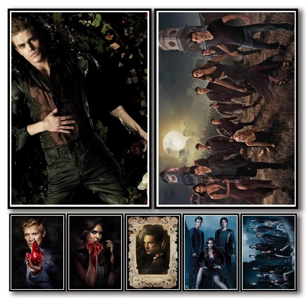 DIY Full Drill 5D Diamond Painting Tv Show The Vampire Diaries Mosaic Cross Stitch Kit Picture Rhinestone Craft Art Gift | Дом и сад