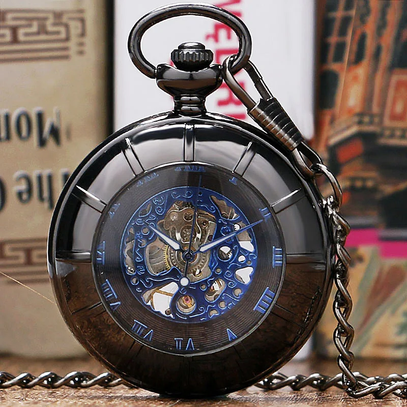 

Necklace Mound Table Hot Selling Classic Retro Flip Magnifying Glass Rome Antique Gift Varved Mechanical Pocket Watch