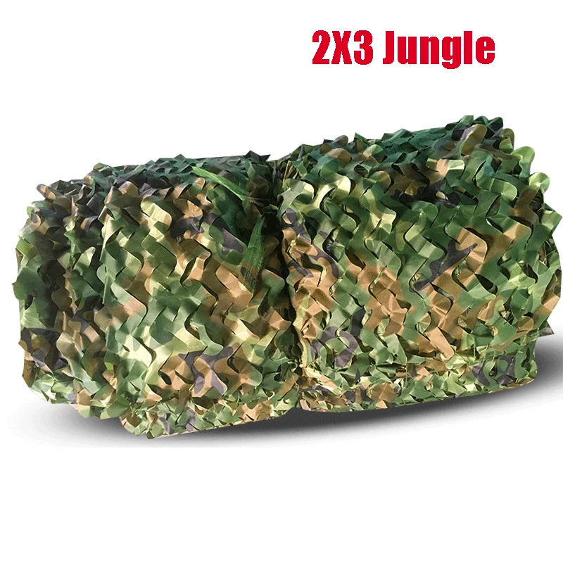 2X3 Jungle 2X9 м Военная Тактическая палатка Открытый Кемпинг солнцезащитный навес охотничья камуфляжная сетка Лесной Армейский Камуфляж палатка автомобильные чехлы тенты - Цвет: 2X3 Jungle