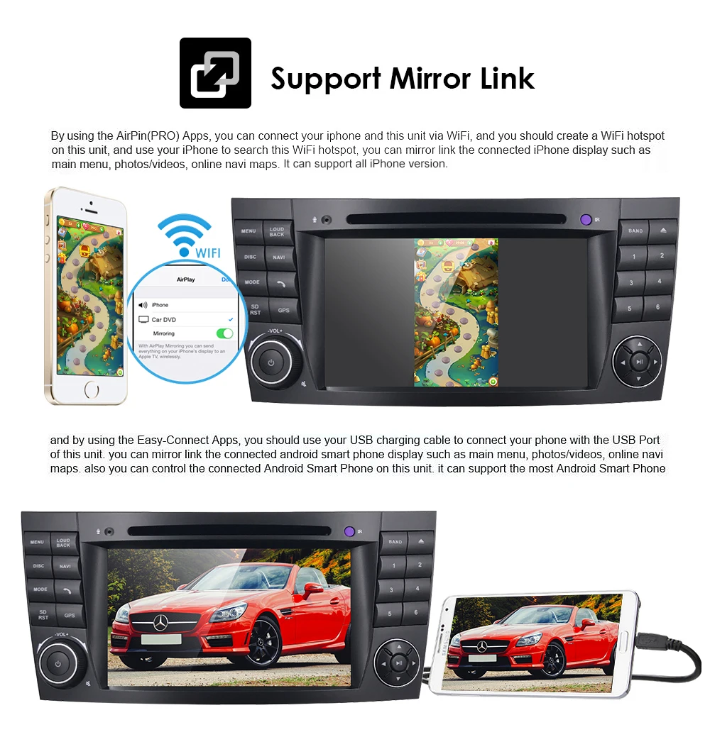 Новинка! 1080P HD Android 9,0 4G 64GCar навигация для Mercedes Benz G/E-Class W211E200 220 300 W463 W219 W209 SWC wifi OBD карта