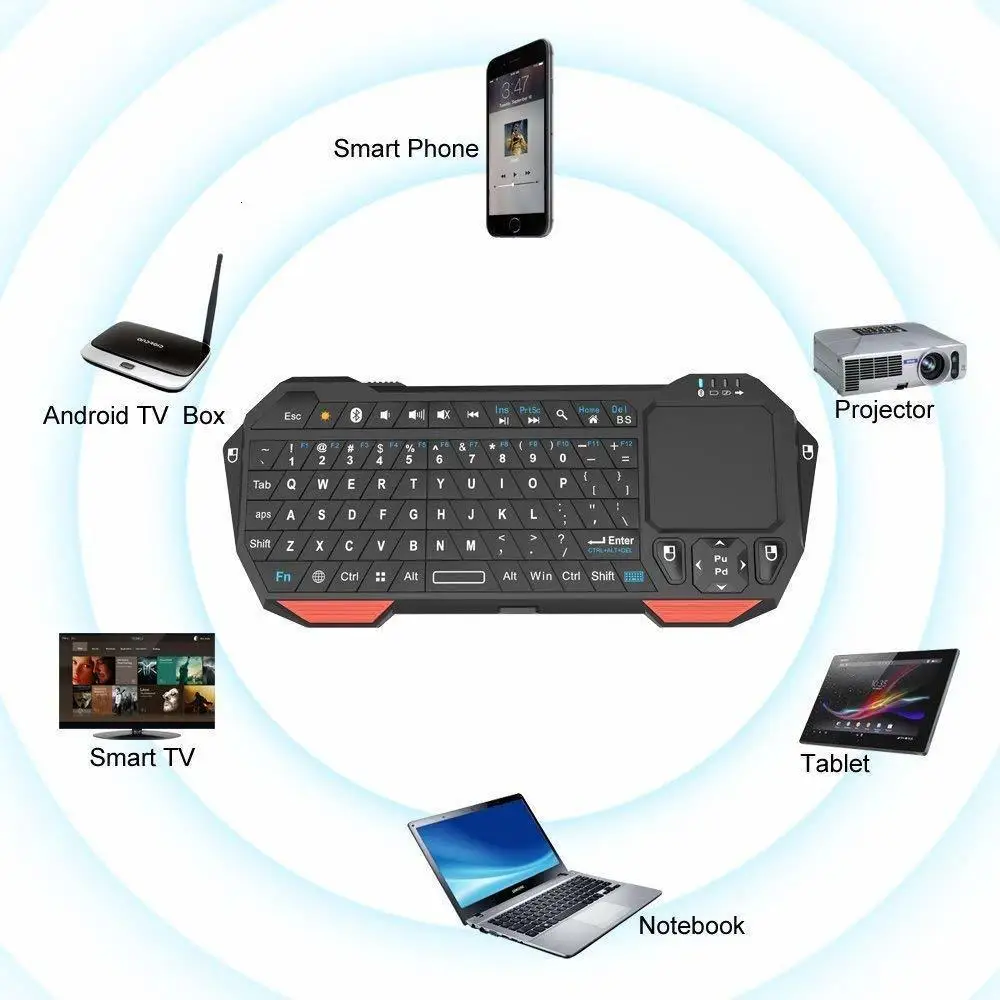 1pc jelly comb wireless3.0 teclado bluetooth touchpad