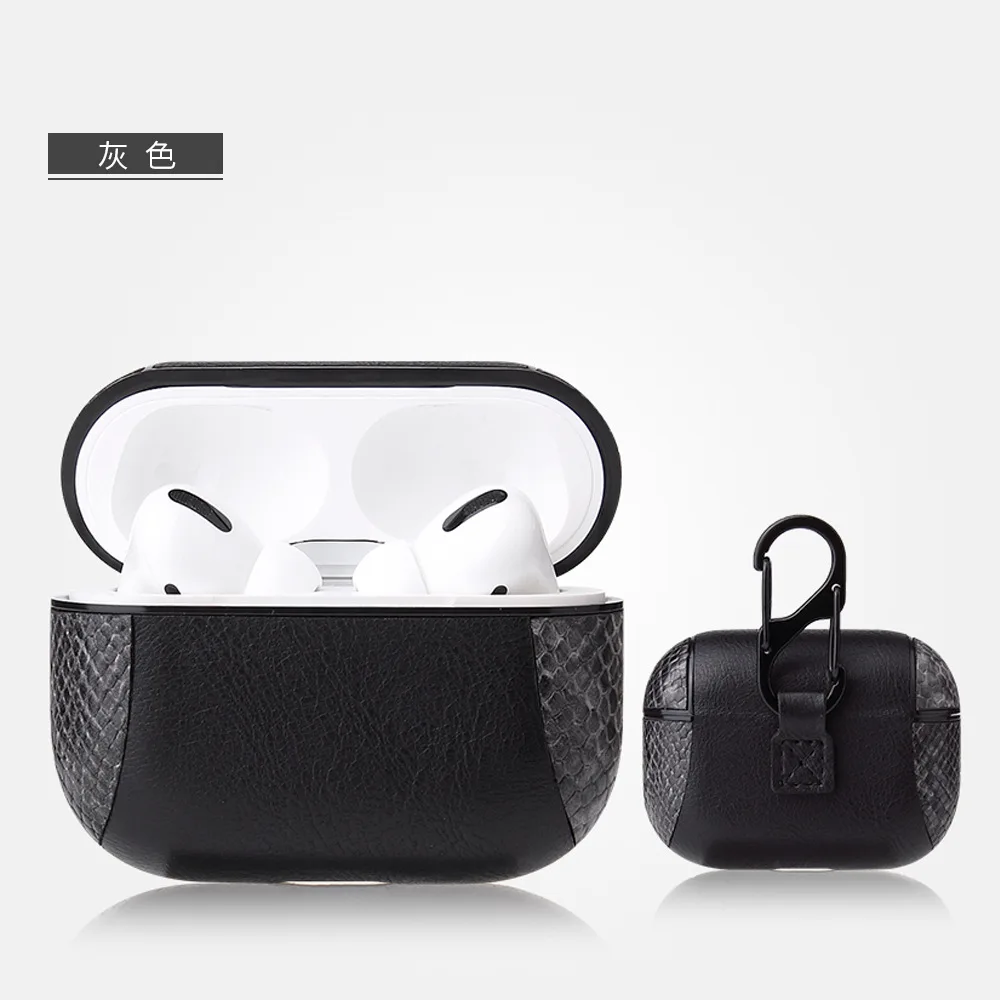 F Роскошный кожаный защитный чехол для Apple Airpods pro TWS Bluetooth наушники бизнес кожаный чехол для Airpods защитные чехлы - Цвет: F