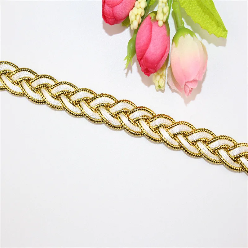 Lace Fabric Lace Ribbon Lace Garment Accessories Lace Sewing Supplies Lace Decoration Lace Accessories Lace Sewing Accessories 4Styles Gold White Lace Ribbon Soft Net Lace Trim Fabric For Sewing Accessories Wedding Party Supplies DIY Decoration 4Yards