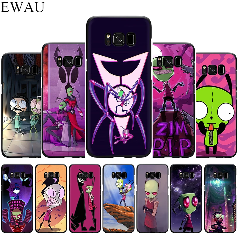 

EWAU invader zim Silicone phone case for Samsung Galaxy S6 S7 Edge S8 S9 S10 Plus S10e Note 8 9 10 M10 20 30 40