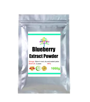 

100-1000g99%ISO certified high quality natural high quality pure blueberry powder and multi vitamins can reduce capillary permea