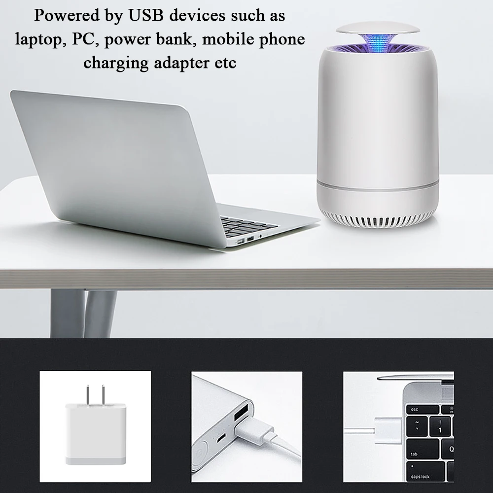 Бытовой USB мощный сверхзвуковой москитный убийца светодиодный ловушка для насекомых-вредителей Zapper для москитов Fly Электрический репеллент контроль