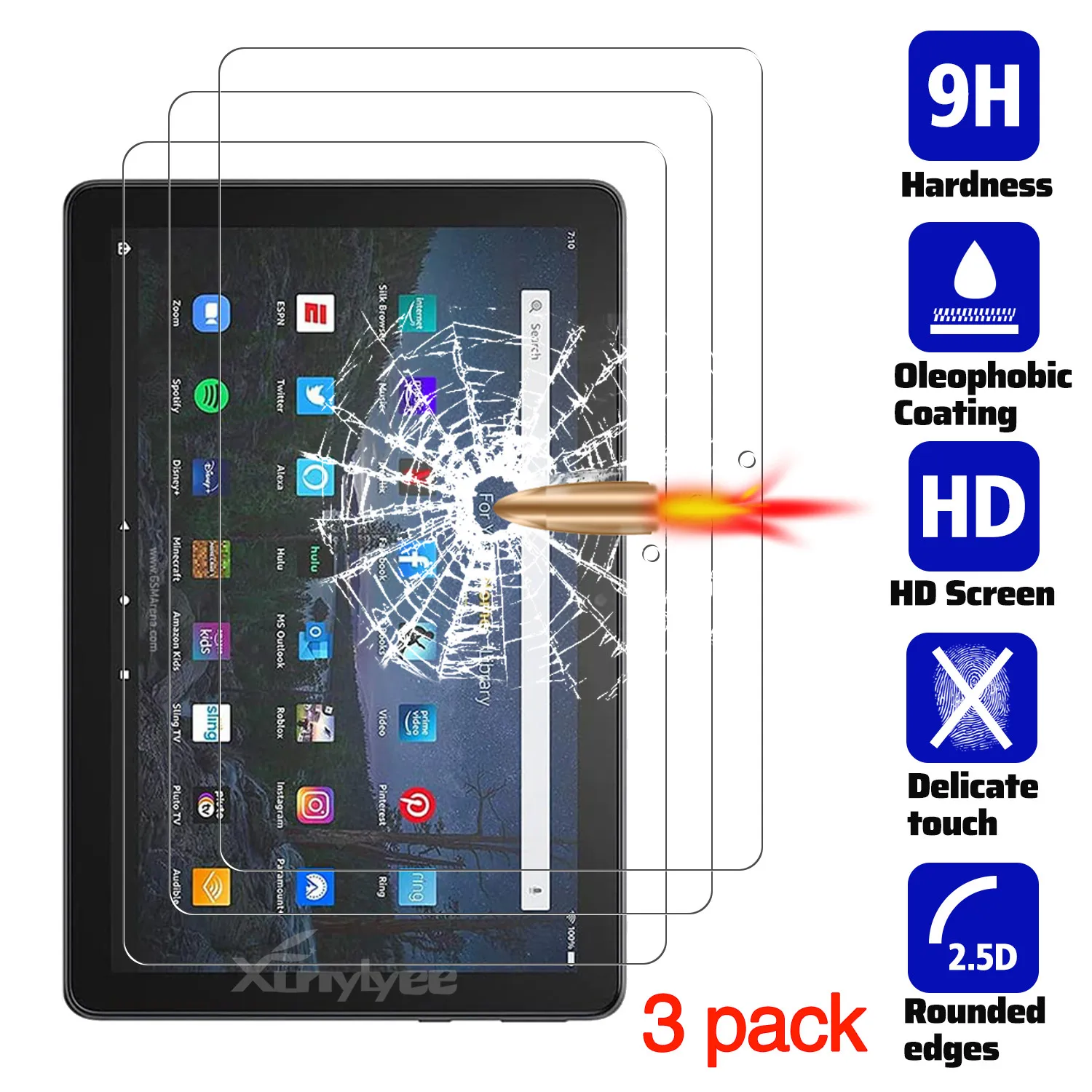 Защитное стекло для Amazon Fire HD 10 2021 защитная пленка планшета Plus закаленное |