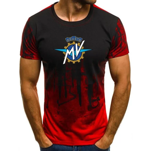 MV Agusta Corse Print t-Shirt мужские футболки мужские летние топы с принтом брызг-чернил мужские повседневные футболки с круглым вырезом и коротким рукавом F