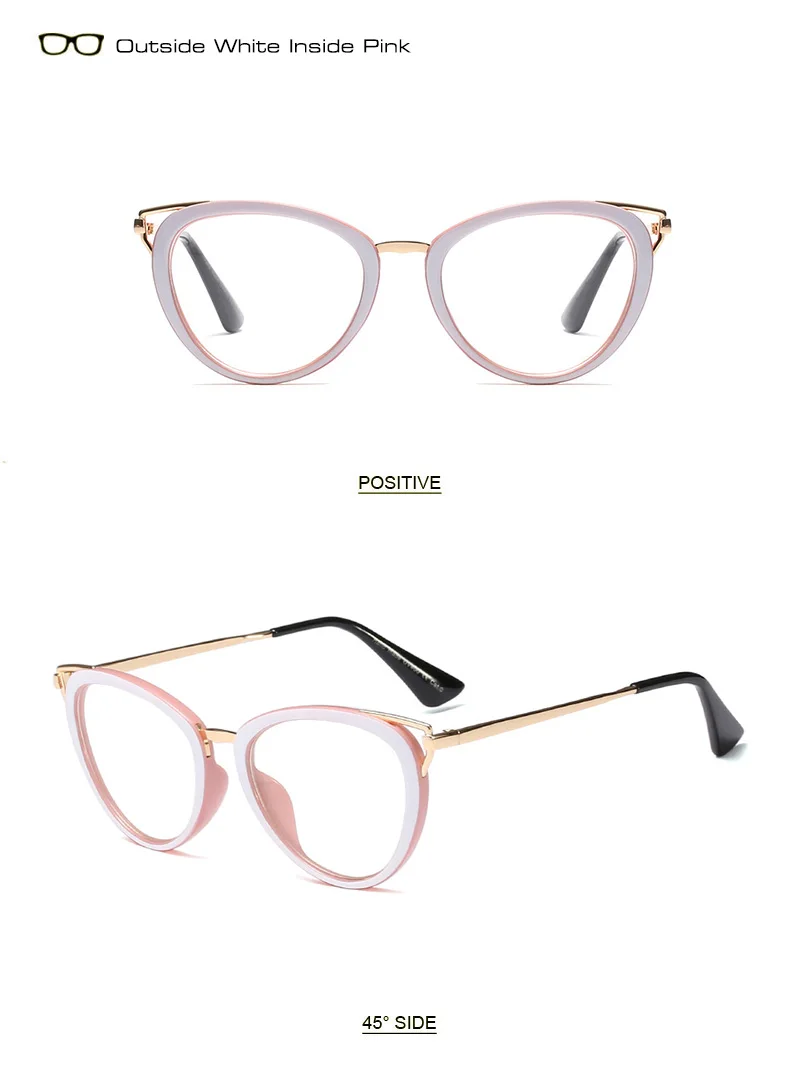 Модные Разноцветные оправы для очков кошачий глаз, женские ретро очки для близорукости, женские оптические очки по рецепту
