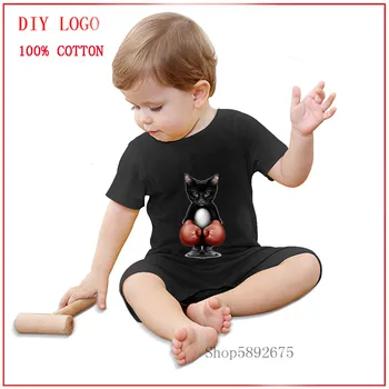 

CAT BOXER cat kitten boxing summe Cartoon Clothing Thin Short Sleeved Rompers Infant Costumes Baby Boutique Costumes Pajamas
