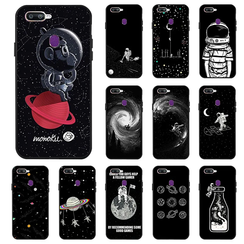 

Vanveet Fashion Black Silicon Case For Oppo F11 Reno Realme 3 Pro CPH1901 Cases Anti-knock Phone Cover For Oppo A7 Covers