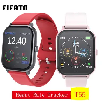 

FIFATA T55 Smart Watch Sports Waterproof Pedometer Wristband Heart Rate Blood Pressure Fitness Smartwatch PK Huawei Xiaomi Huami