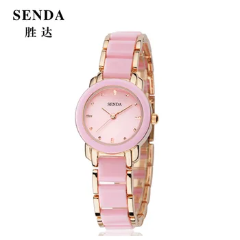 

SENDAS New Fashion Casual Quartz Wristwatch Women Waterproof Steel Resin Strap Watch Minimalist Ladies Watches Relogio Feminino