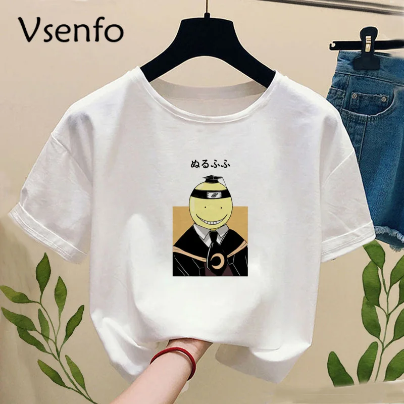 Anime Assassination Classroom T-shirt with Print Casual Short Sleeve Koro Sensei Cartoon Cosplay Tops Tees Tshirts