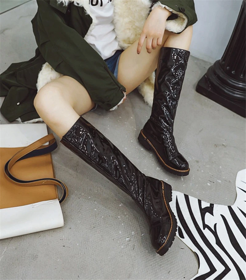 patent leather cowboy boots womens