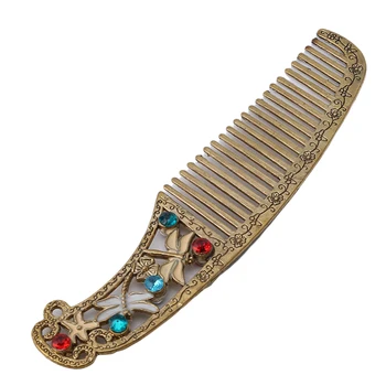 Billig 1PC Vintage Belüftung Kamm Für Die Salon Familie Verwenden Friseur Schönheit Werkzeuge Hohe Qualität Legierung Besten Verkauf Haarbürste