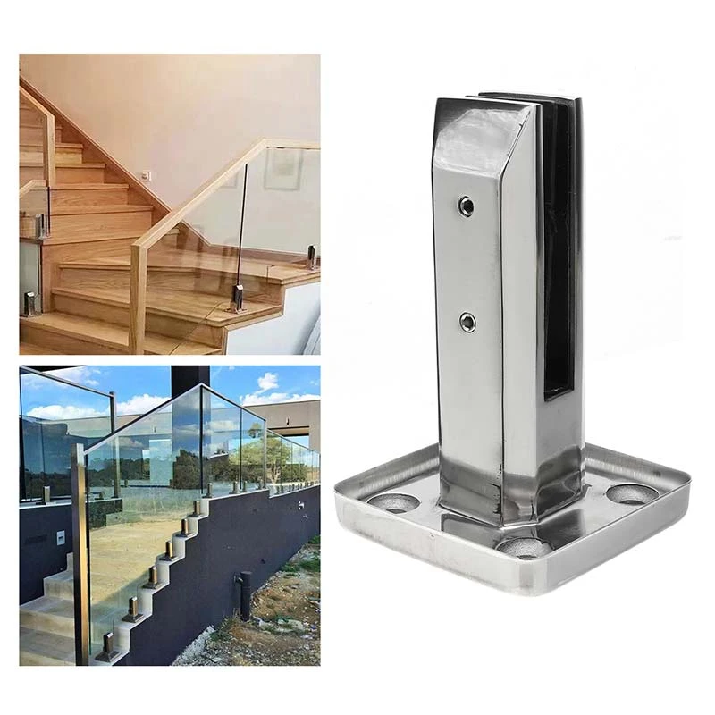 Stainless Steel Penjepit Kaca Spigot Post Balustrade Railing Tangga Kolam Renang Pagar Balkon Kaca Pemasangan Pintu Jari Pelat Aliexpress
