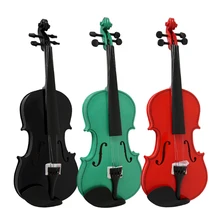 4/4 Полный размер высокое качество естественная акустика скрипка с чехлом лук струнный инструмент для детей для начинающих