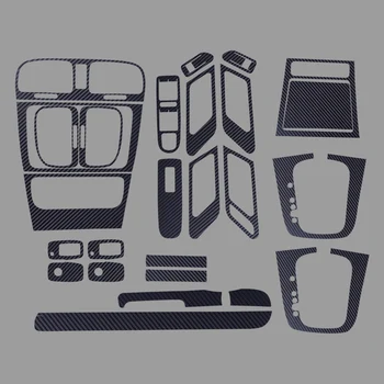 

CITALL Black Carbon Fiber Interior Panel Dashboard Sticker Protector Set Fit For Golf GTI MK6 AT VW