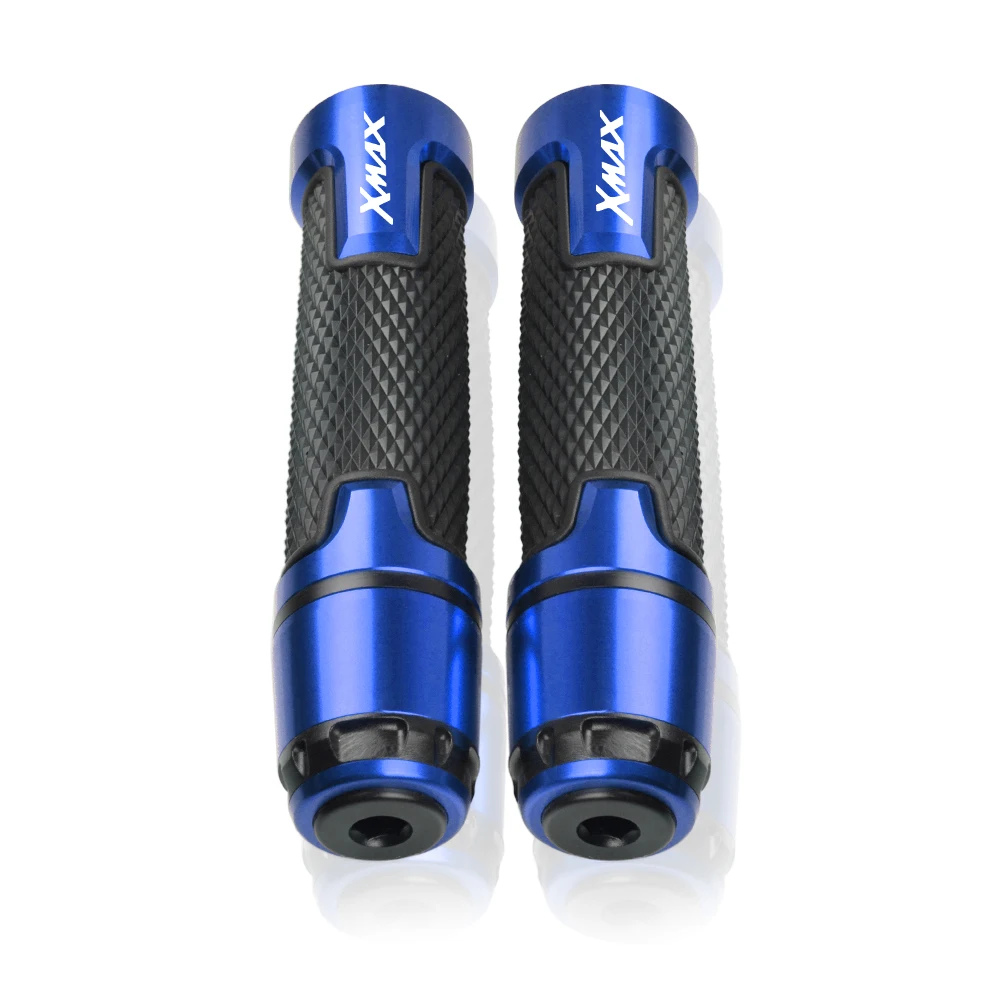 XMAX Универсальные CNC алюминиевые аксессуары для мотоциклов, руль, рукоятка, ручки, мотоциклетные рукоятки, резиновая рукоятка для YAMAHA XMAX - Цвет: XMAX