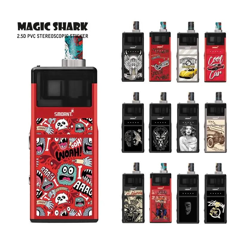 Magic Shark Motorcycle V-Vendetta Car Ghost Rider Stone Print Skin Film Cover Pod Vape Sticker Case for Smoant Pasito | Мобильные
