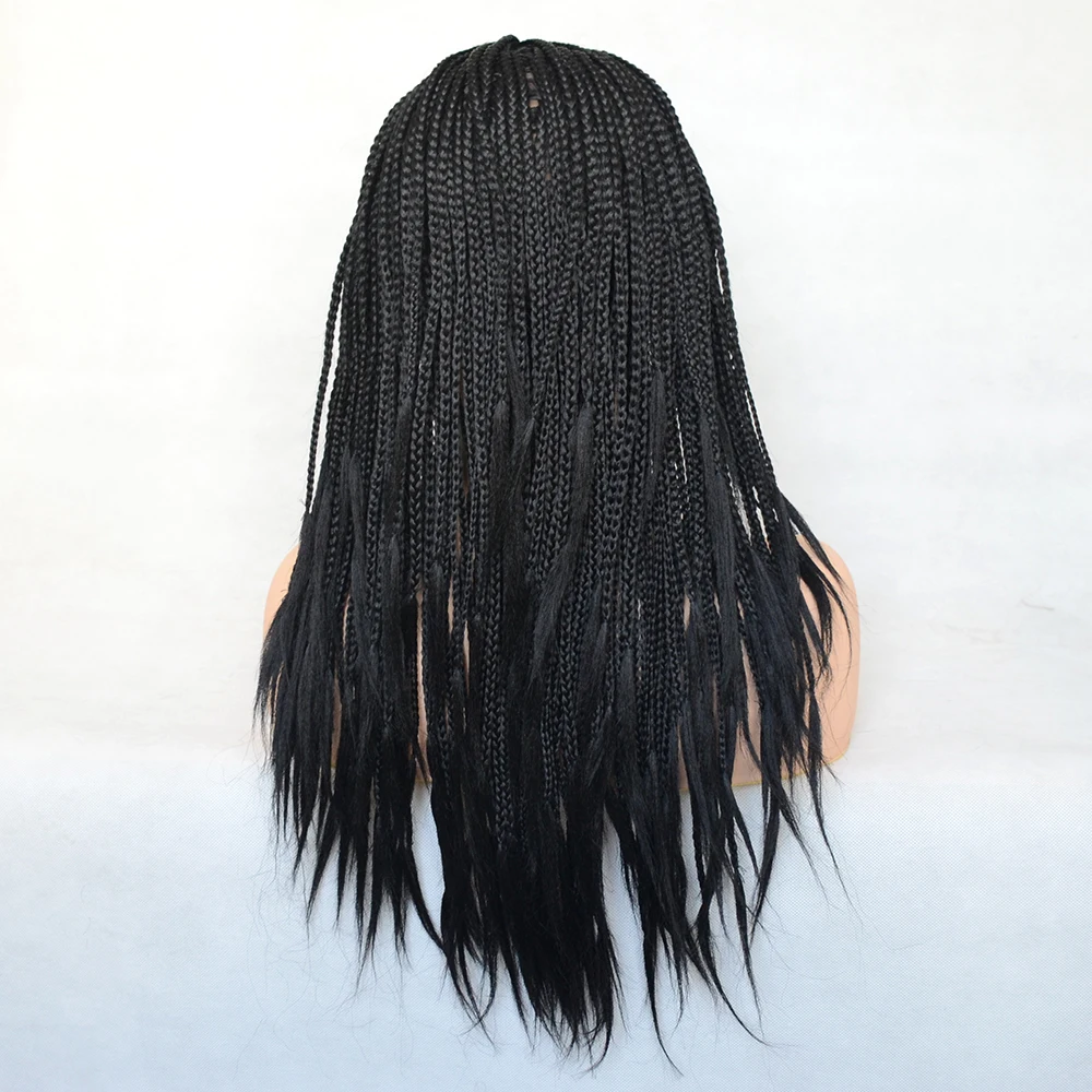 Vogue queen Yaki Плетеный парик фронта шнурка натуральный цвет синтетические парики для женщин