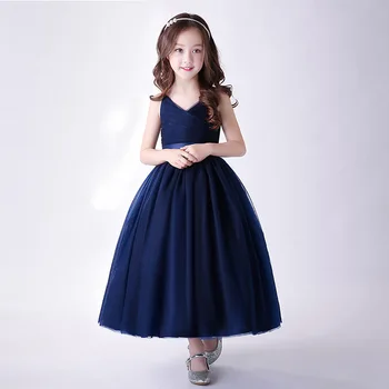 

Evening Girl Dress Long Costume Princess Children Kids Bridesmaid Ball Gown Girls Lace Dress Wedding and Party Dresses For